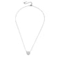 925 Silver Heart Diamond Necklace for Women