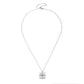 925 Silver Square Diamond Ice Crystal Necklace for Necklace