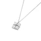 925 Silver Square Diamond Ice Crystal Necklace for Necklace