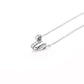 925 Silver Heart Diamond Necklace for Women