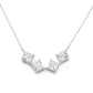 925 Silver Square Diamond Ice Crystal Necklace for Necklace